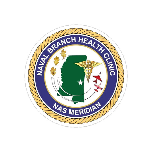 Naval Branch Health Clinic Naval Air Station Meridian (U.S. Navy) Transparent STICKER Die-Cut Vinyl Decal 6 Inch Transparent - The Sticker Space