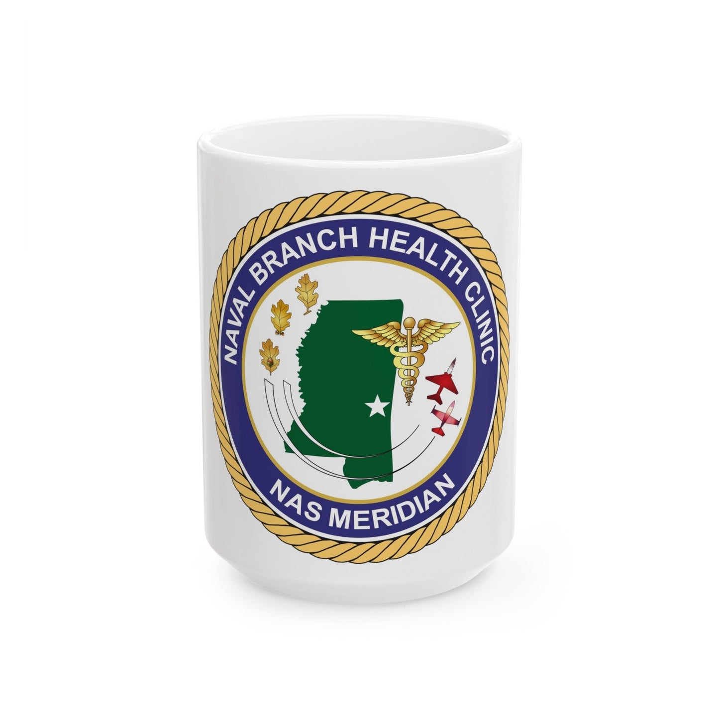 Naval Branch Health Clinic Naval Air Station Meridian1 (U.S. Navy) White Coffee Mug-15oz-The Sticker Space