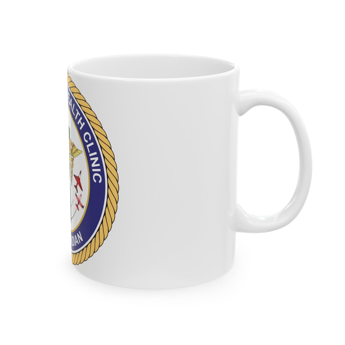 Naval Branch Health Clinic Naval Air Station Meridian1 (U.S. Navy) White Coffee Mug-The Sticker Space