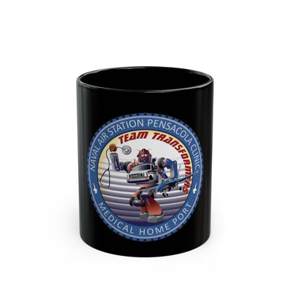 Naval Branch Health Clinic Naval Air Station Pensacola (U.S. Navy) Black Coffee Mug-11oz-The Sticker Space