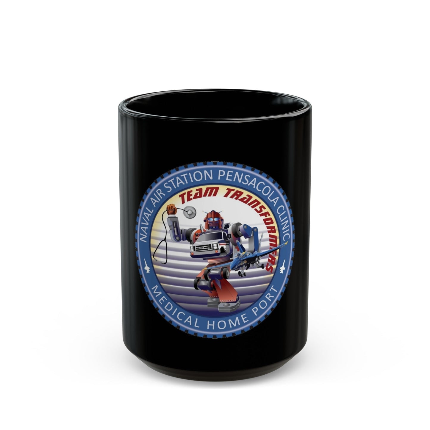 Naval Branch Health Clinic Naval Air Station Pensacola (U.S. Navy) Black Coffee Mug-15oz-The Sticker Space