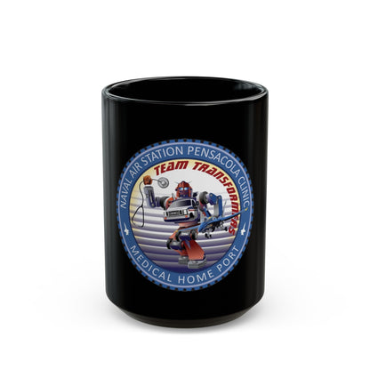 Naval Branch Health Clinic Naval Air Station Pensacola (U.S. Navy) Black Coffee Mug-15oz-The Sticker Space