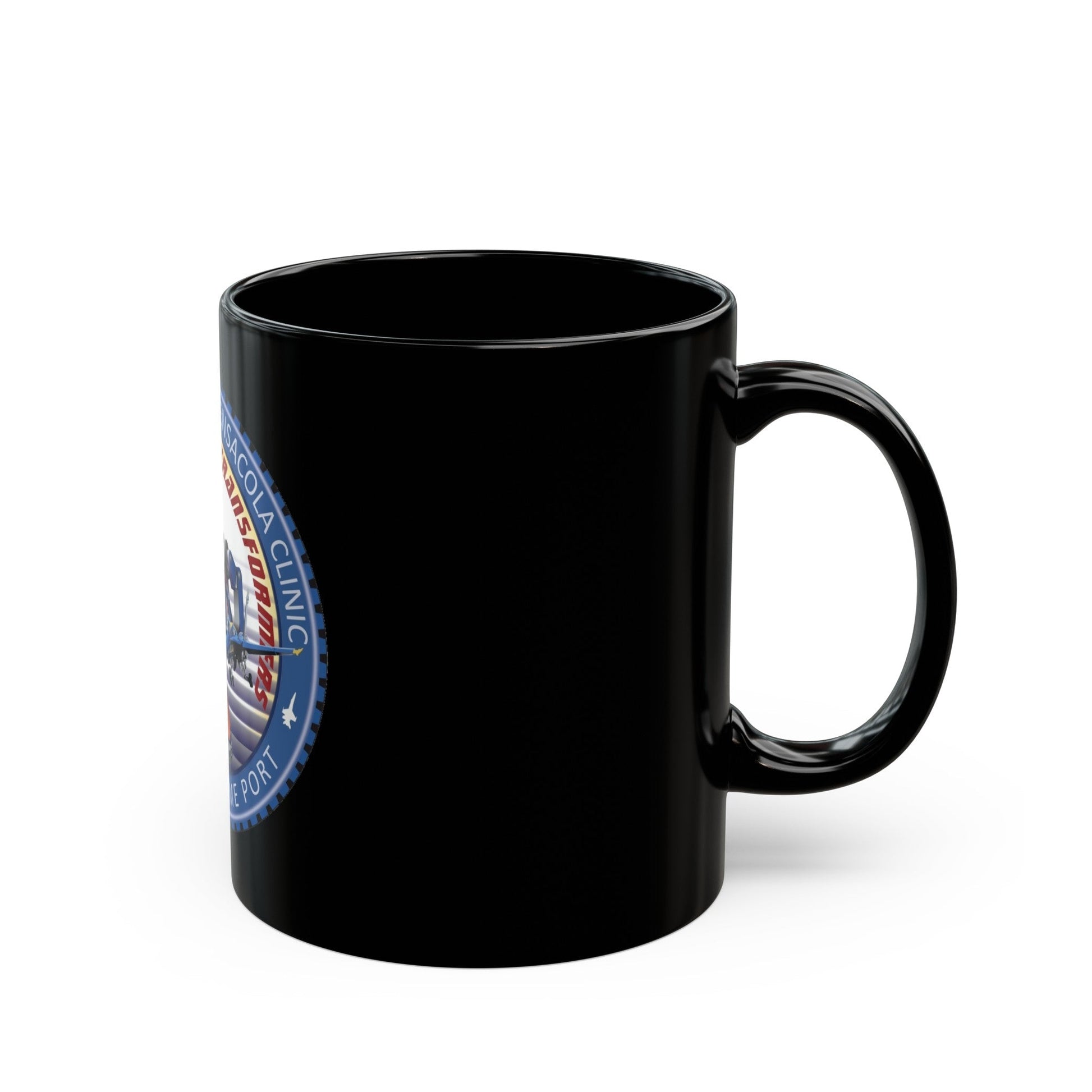 Naval Branch Health Clinic Naval Air Station Pensacola (U.S. Navy) Black Coffee Mug-The Sticker Space