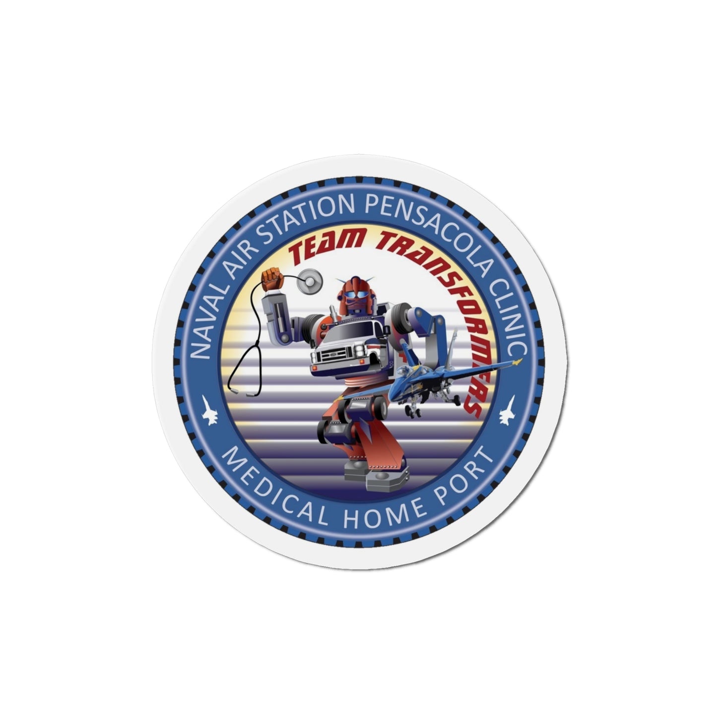 Naval Branch Health Clinic Naval Air Station Pensacola (U.S. Navy) Die-Cut Magnet-4" x 4"-The Sticker Space