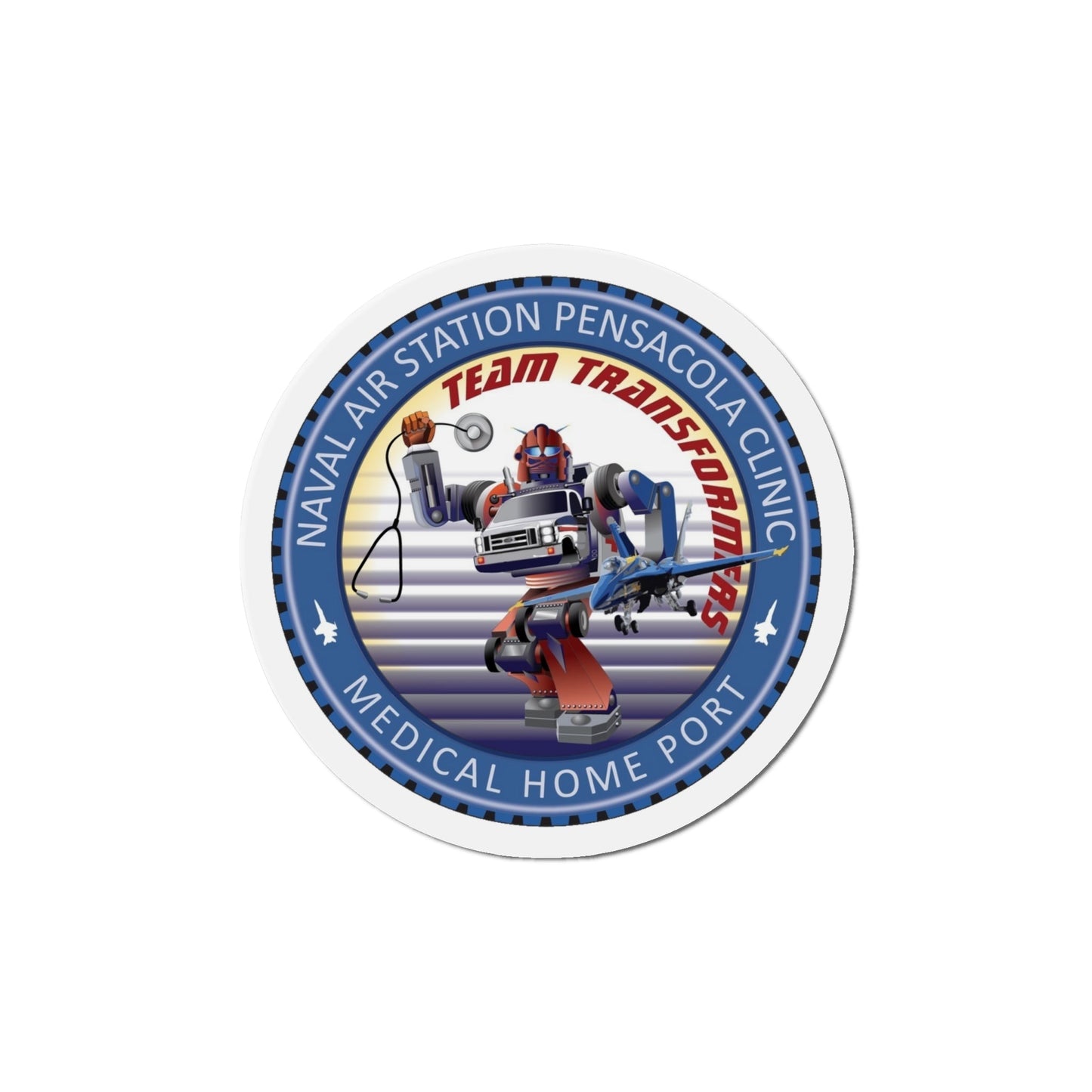 Naval Branch Health Clinic Naval Air Station Pensacola (U.S. Navy) Die-Cut Magnet-6 × 6"-The Sticker Space