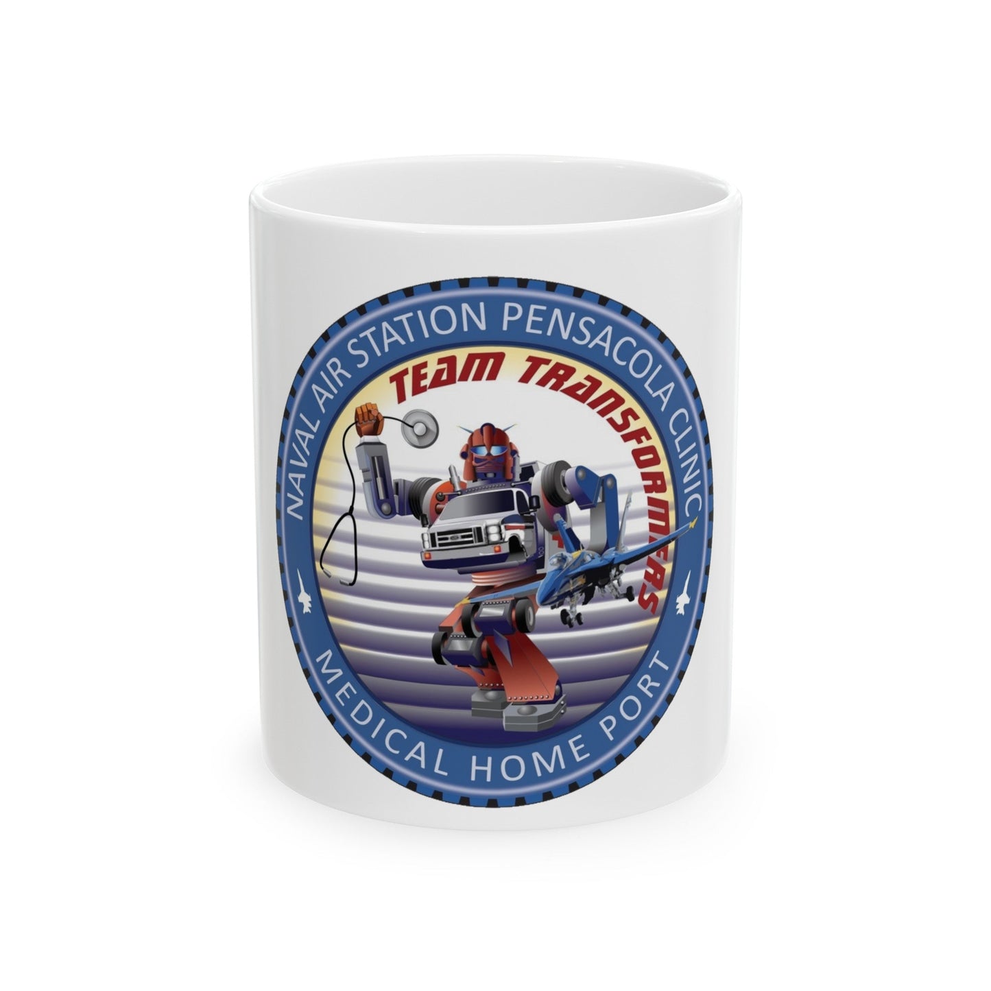 Naval Branch Health Clinic Naval Air Station Pensacola (U.S. Navy) White Coffee Mug-11oz-The Sticker Space