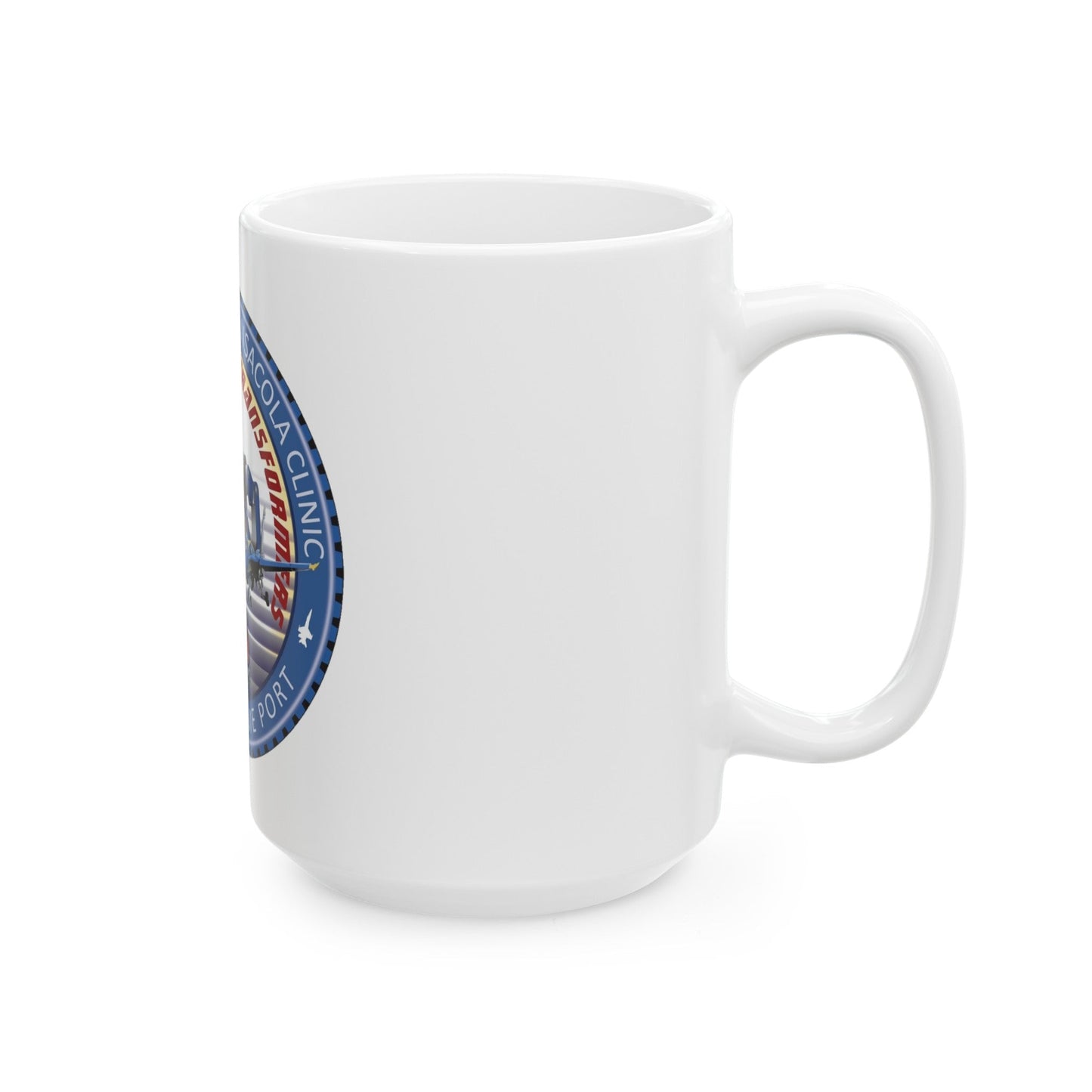 Naval Branch Health Clinic Naval Air Station Pensacola (U.S. Navy) White Coffee Mug-The Sticker Space