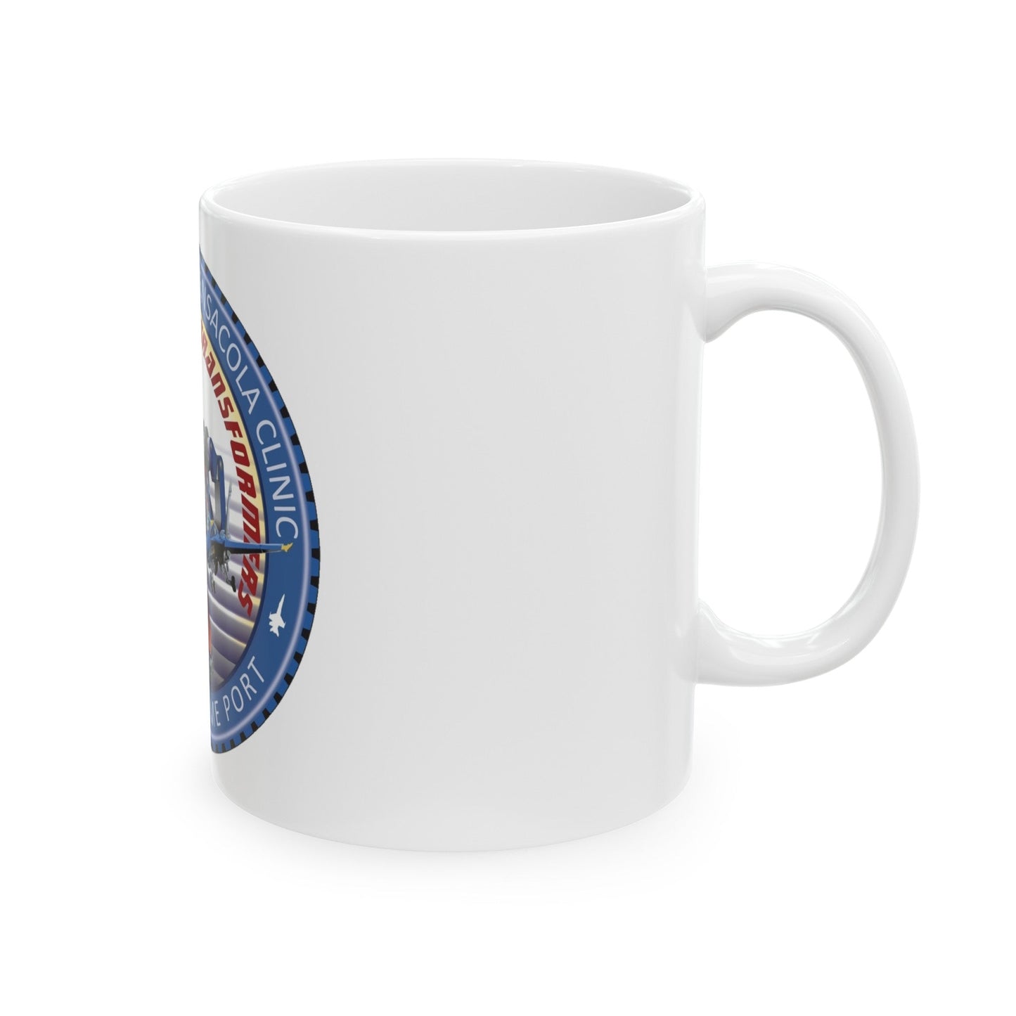 Naval Branch Health Clinic Naval Air Station Pensacola (U.S. Navy) White Coffee Mug-The Sticker Space