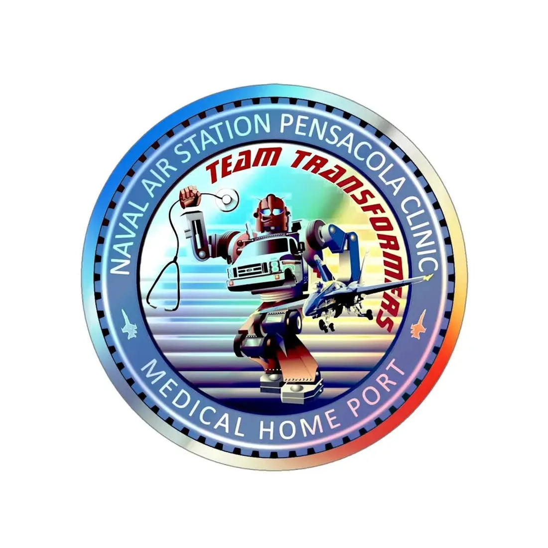 Naval Branch Health Clinic Naval Air Station Pensacola (U.S. Navy) Holographic STICKER Die-Cut Vinyl Decal - The Sticker Space