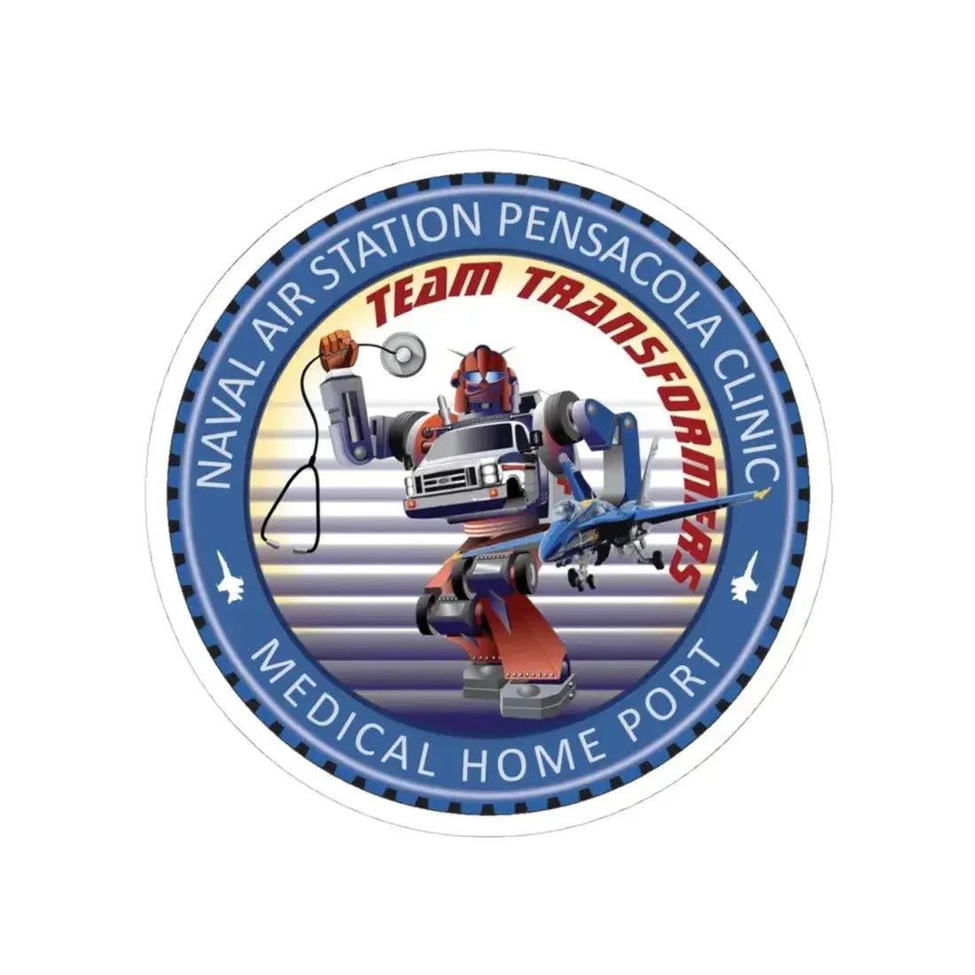 Naval Branch Health Clinic Naval Air Station Pensacola (U.S. Navy) STICKER Vinyl Kiss-Cut Decal 4 Inch White - The Sticker Space