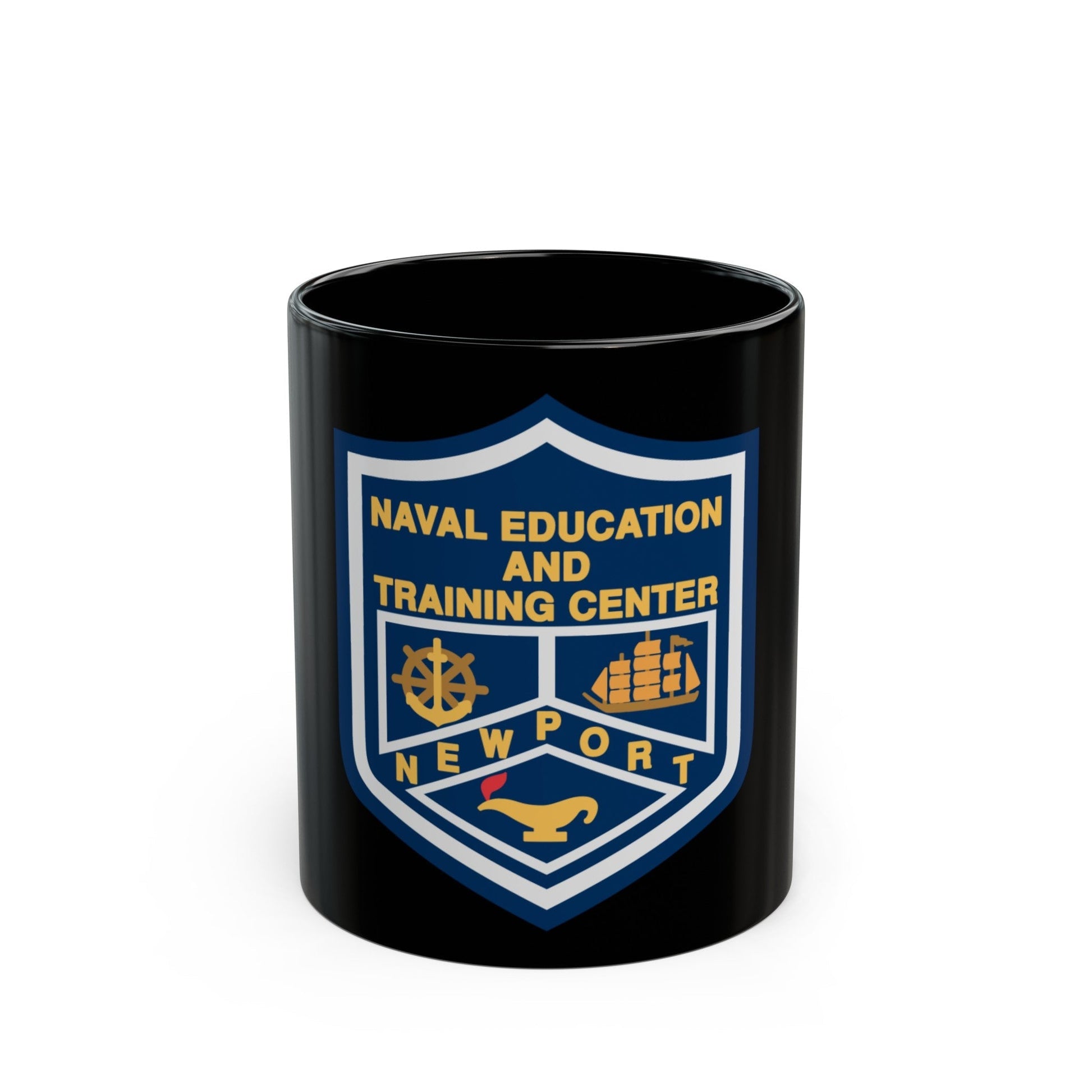 Naval Education And Training Center (U.S. Navy) Black Coffee Mug-11oz-The Sticker Space