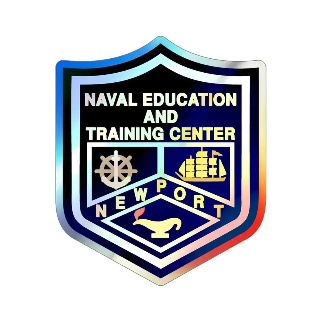 Naval Education And Training Center (U.S. Navy) Holographic STICKER Die-Cut Vinyl Decal 6 Inch Holographic - The Sticker Space