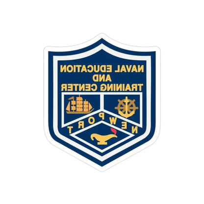 Naval Education And Training Center (U.S. Navy) REVERSE PRINT Transparent Die-Cut STICKER 2 Inch Die-Cut Transparent - The Sticker Space