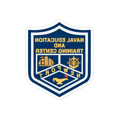 Naval Education And Training Center (U.S. Navy) REVERSE PRINT Transparent Die-Cut STICKER 6 Inch Die-Cut Transparent - The Sticker Space