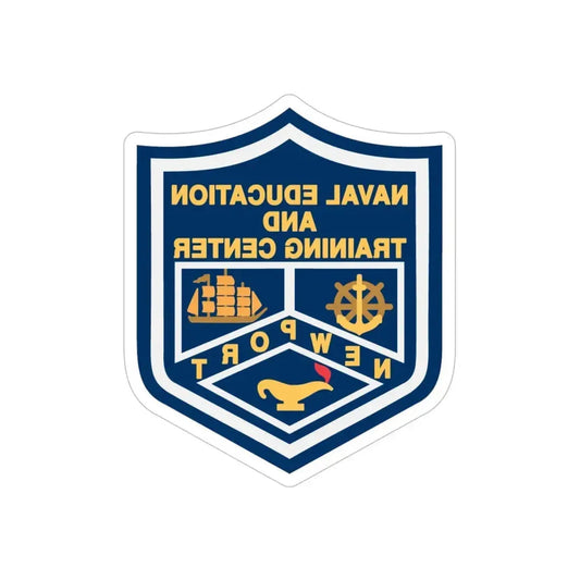 Naval Education And Training Center (U.S. Navy) REVERSE PRINT Transparent Die-Cut STICKER 6 Inch Die-Cut Transparent - The Sticker Space