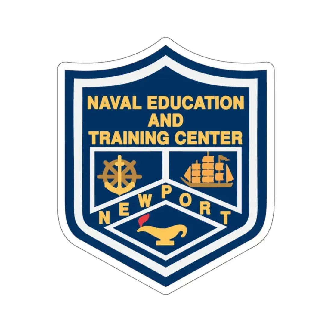 Naval Education And Training Center (U.S. Navy) STICKER Vinyl Kiss-Cut Decal 4 Inch White - The Sticker Space