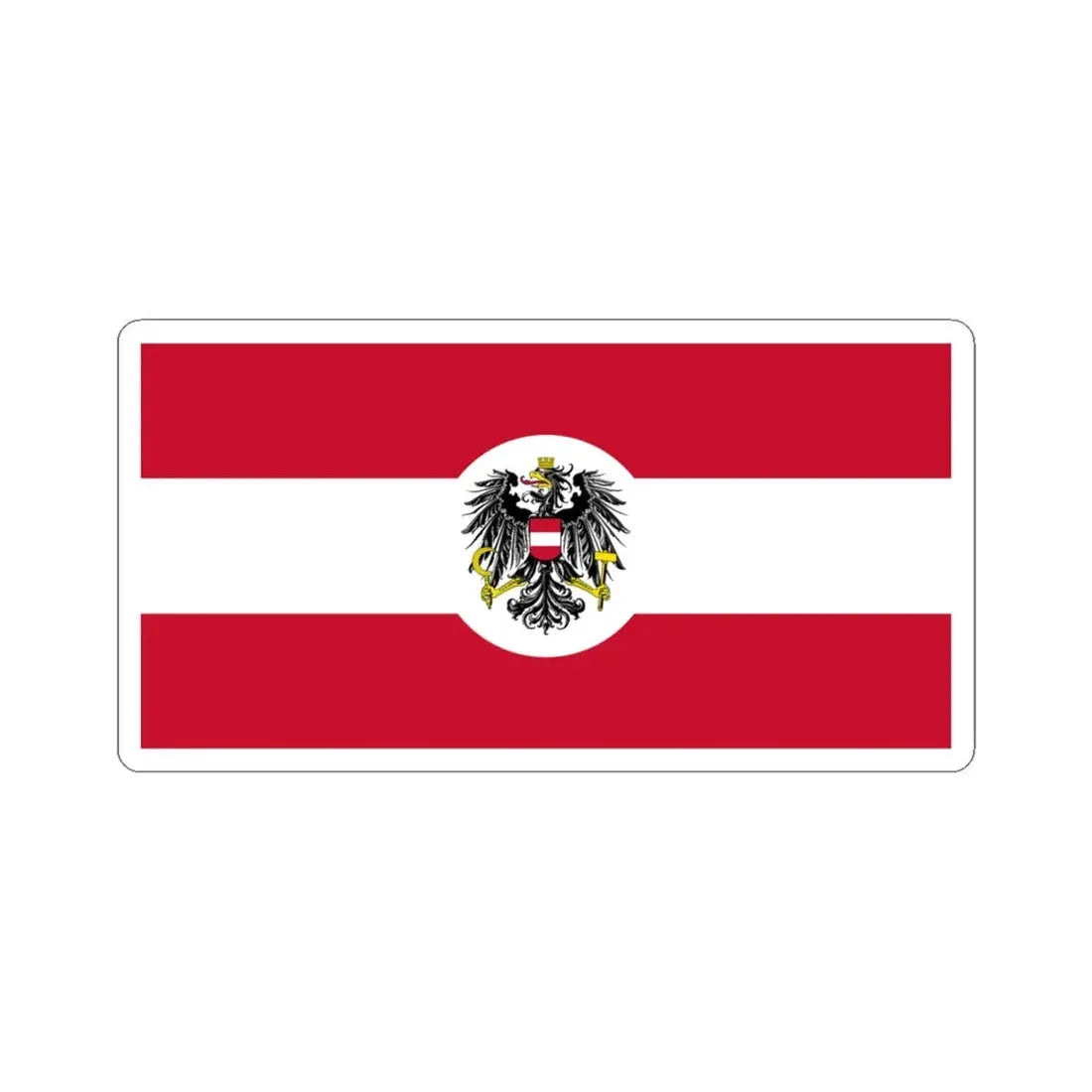 Naval Ensign and Jack of Austria 1926-1934 or 1935 (Austria) STICKER Vinyl Kiss-Cut Decal 6 Inch White - The Sticker Space