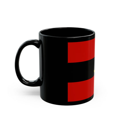 Naval Ensign of Albania 1946 to 1954 - Black Coffee Mug-The Sticker Space