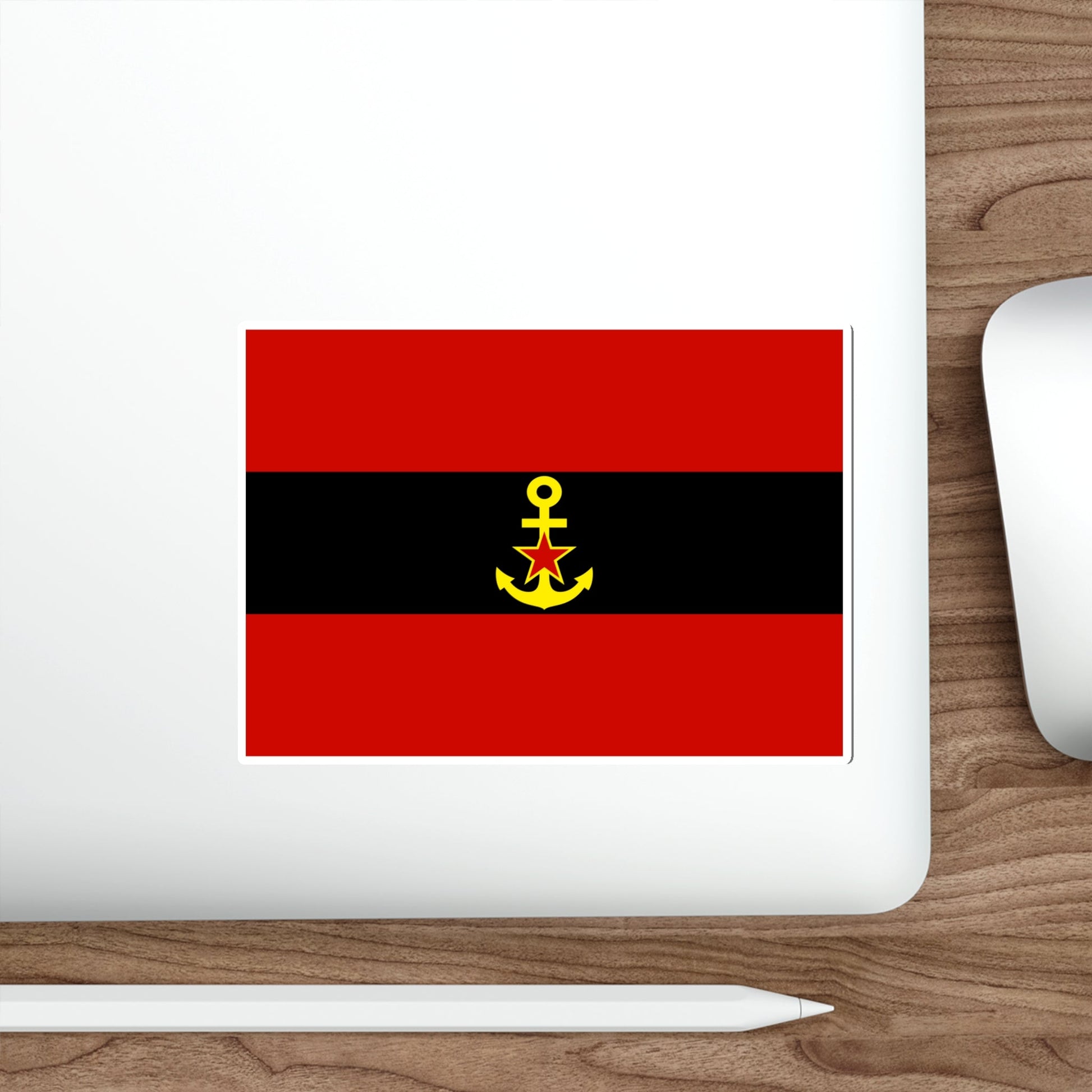 Naval Ensign of Albania 1946 to 1954 STICKER Vinyl Die-Cut Decal-The Sticker Space