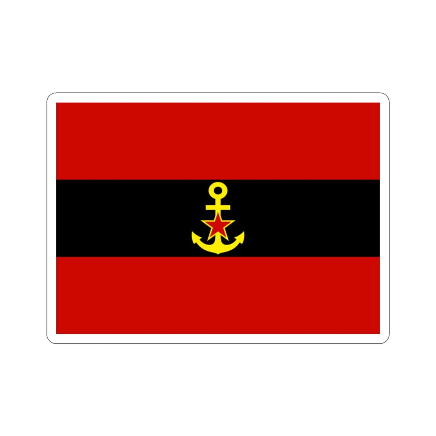 Naval Ensign of Albania 1946 to 1954 STICKER Vinyl Die-Cut Decal-2 Inch-The Sticker Space