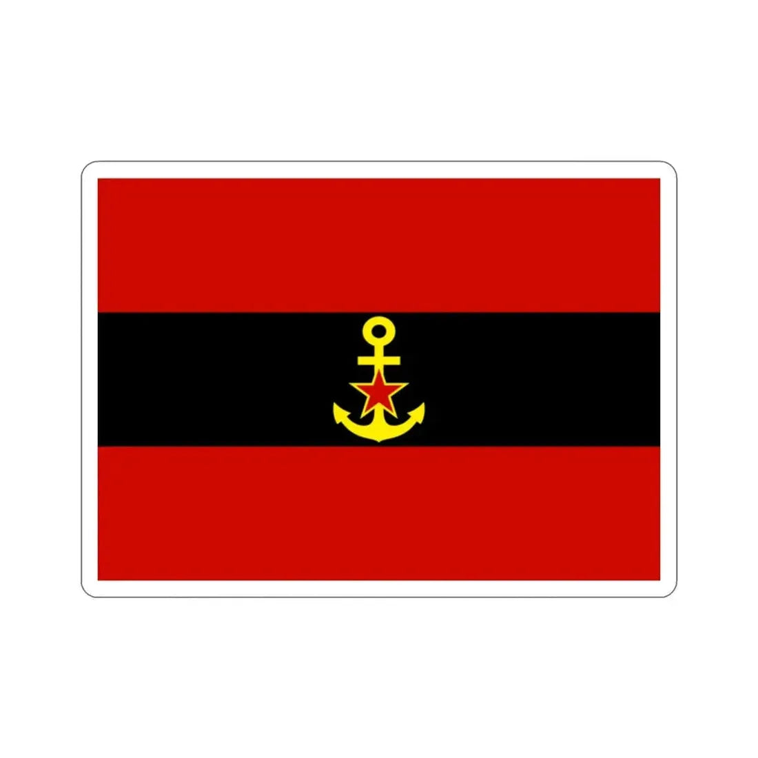 Naval Ensign of Albania 1946 to 1954 STICKER Vinyl Die-Cut Decal 2 Inch - The Sticker Space