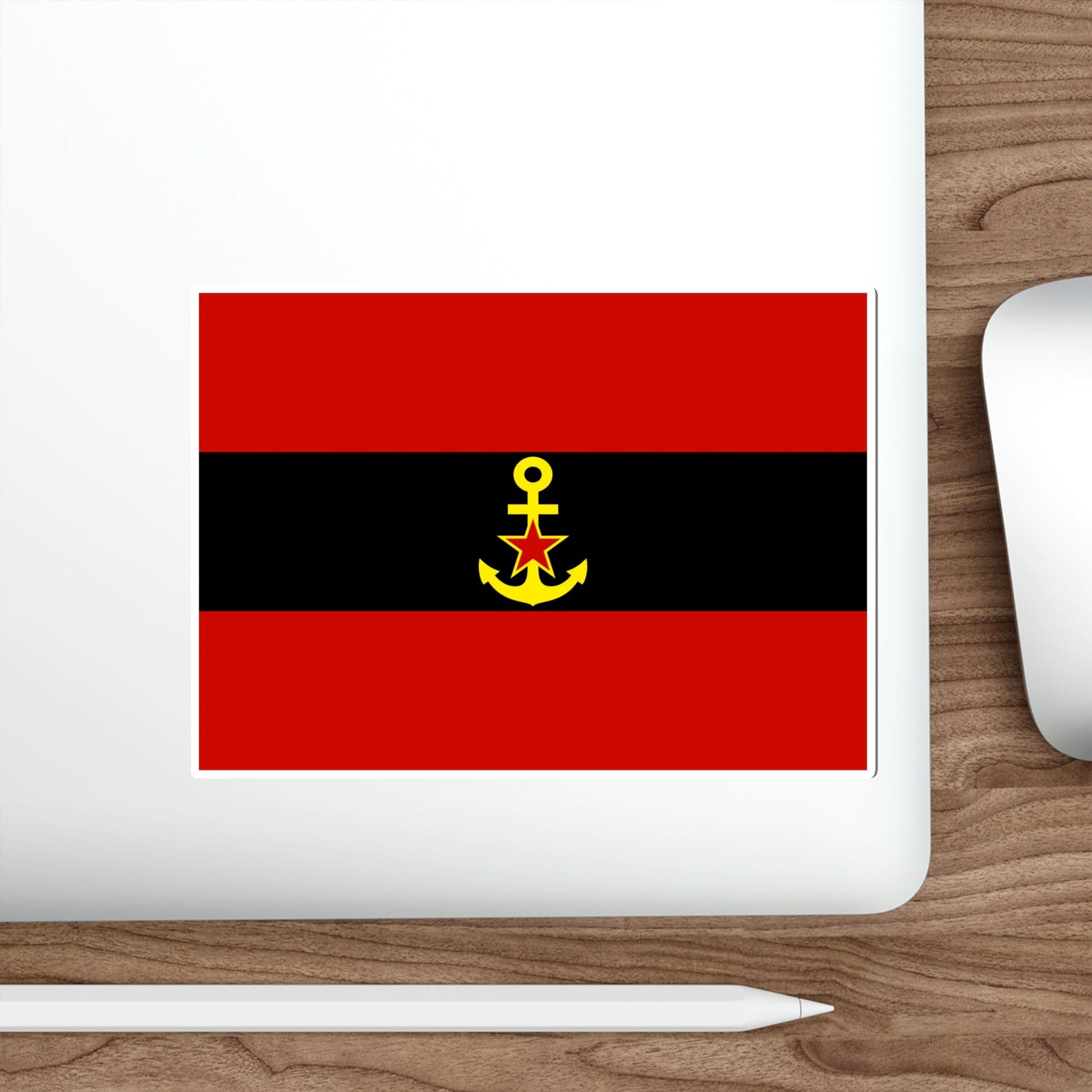 Naval Ensign of Albania 1946 to 1954 STICKER Vinyl Die-Cut Decal-The Sticker Space