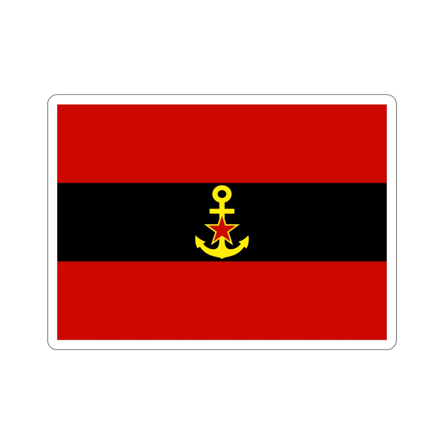 Naval Ensign of Albania 1946 to 1954 STICKER Vinyl Die-Cut Decal-3 Inch-The Sticker Space