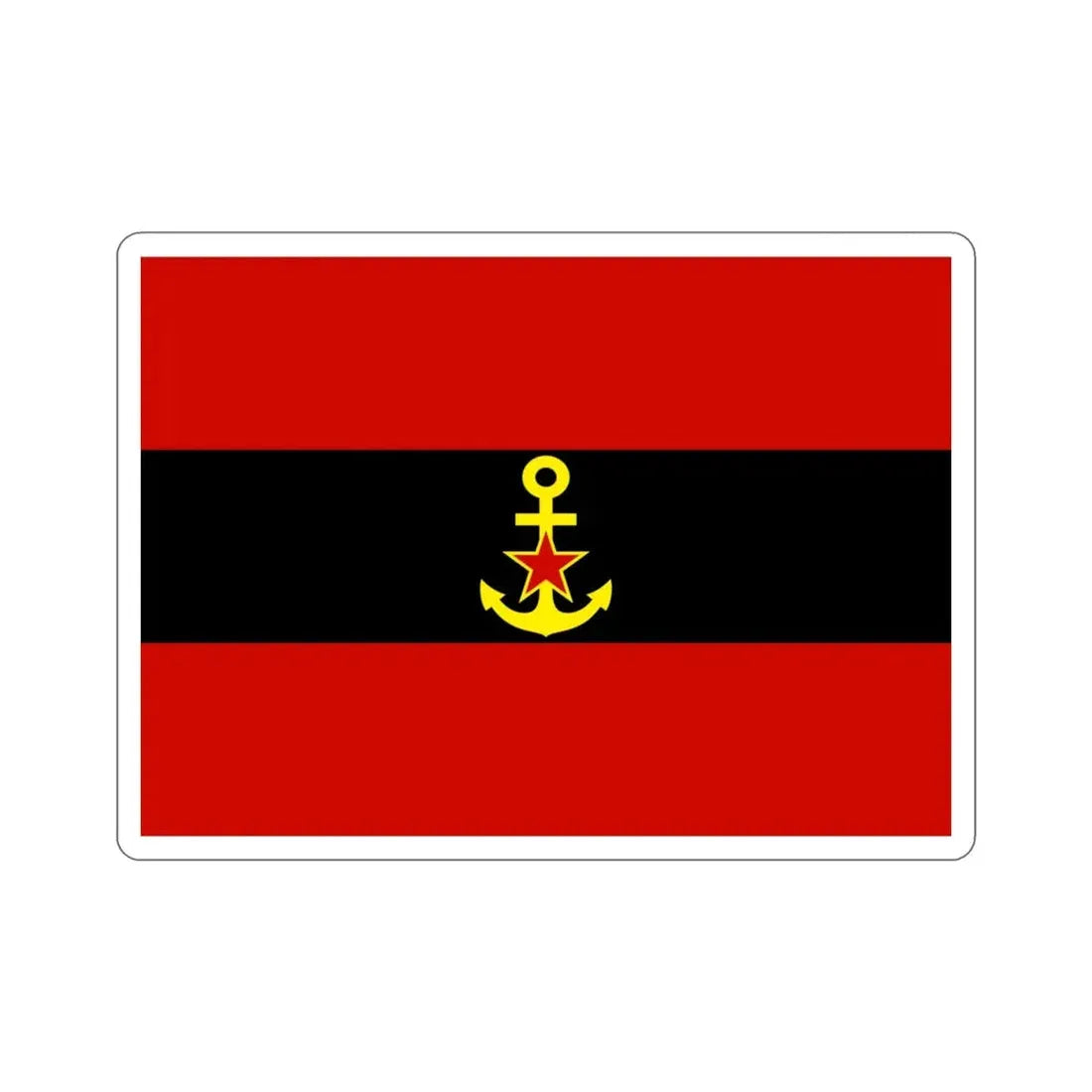 Naval Ensign of Albania 1946 to 1954 STICKER Vinyl Die-Cut Decal 3 Inch - The Sticker Space