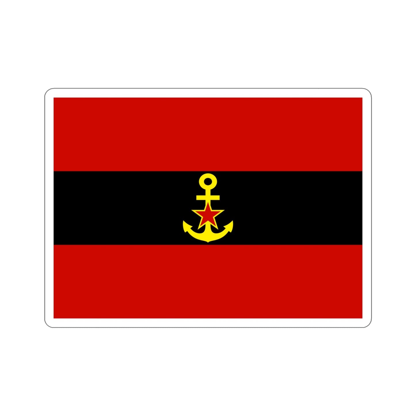 Naval Ensign of Albania 1946 to 1954 STICKER Vinyl Die-Cut Decal-4 Inch-The Sticker Space