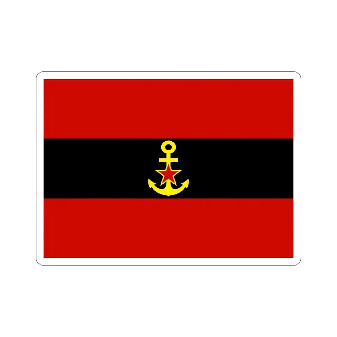 Naval Ensign of Albania 1946 to 1954 STICKER Vinyl Die-Cut Decal 4 Inch - The Sticker Space