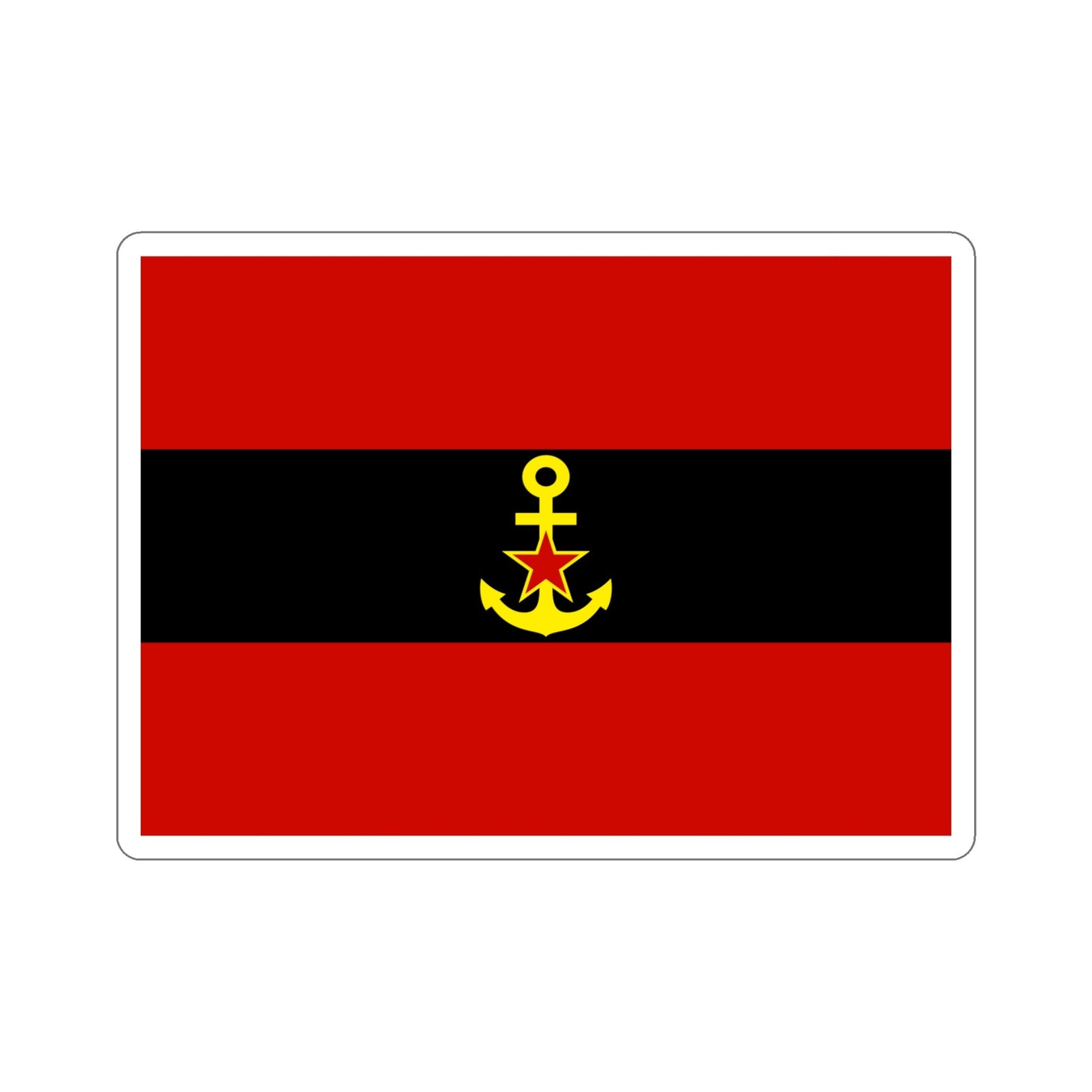 Naval Ensign of Albania 1946 to 1954 STICKER Vinyl Die-Cut Decal-5 Inch-The Sticker Space