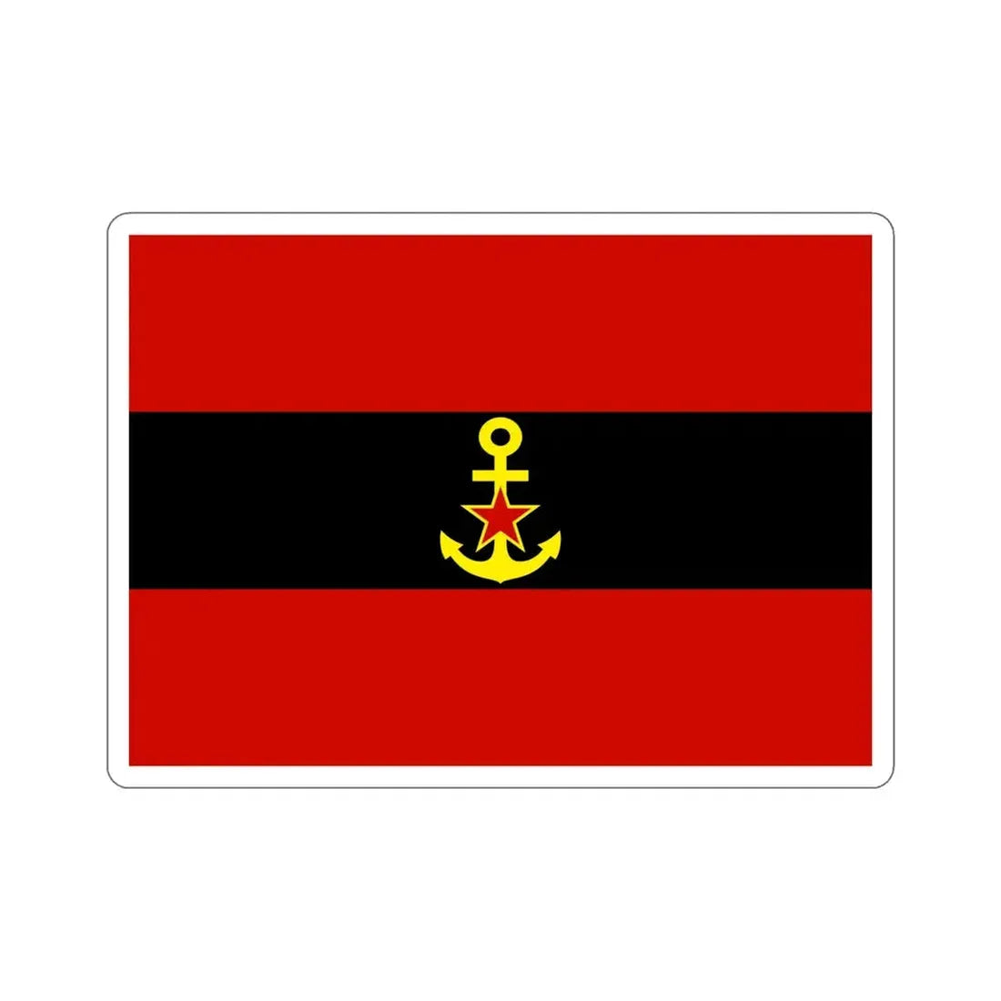Naval Ensign of Albania 1946 to 1954 STICKER Vinyl Die-Cut Decal 5 Inch - The Sticker Space
