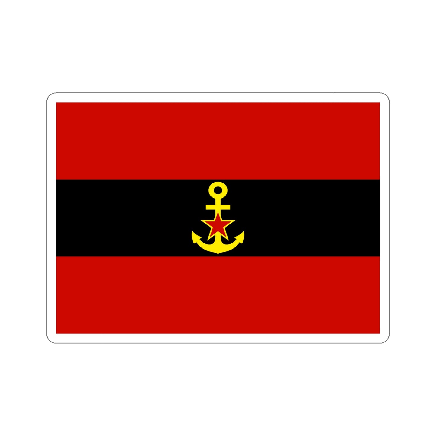 Naval Ensign of Albania 1946 to 1954 STICKER Vinyl Die-Cut Decal-6 Inch-The Sticker Space