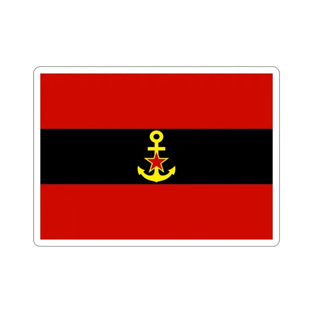 Naval Ensign of Albania 1946 to 1954 STICKER Vinyl Die-Cut Decal 6 Inch - The Sticker Space
