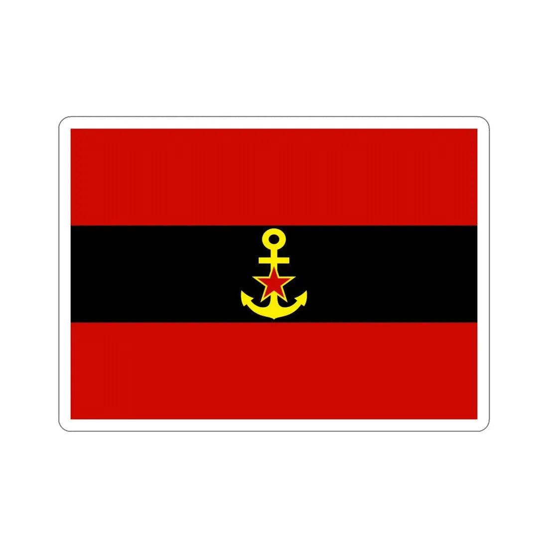 Naval Ensign of Albania 1946 to 1954 STICKER Vinyl Die-Cut Decal - The Sticker Space