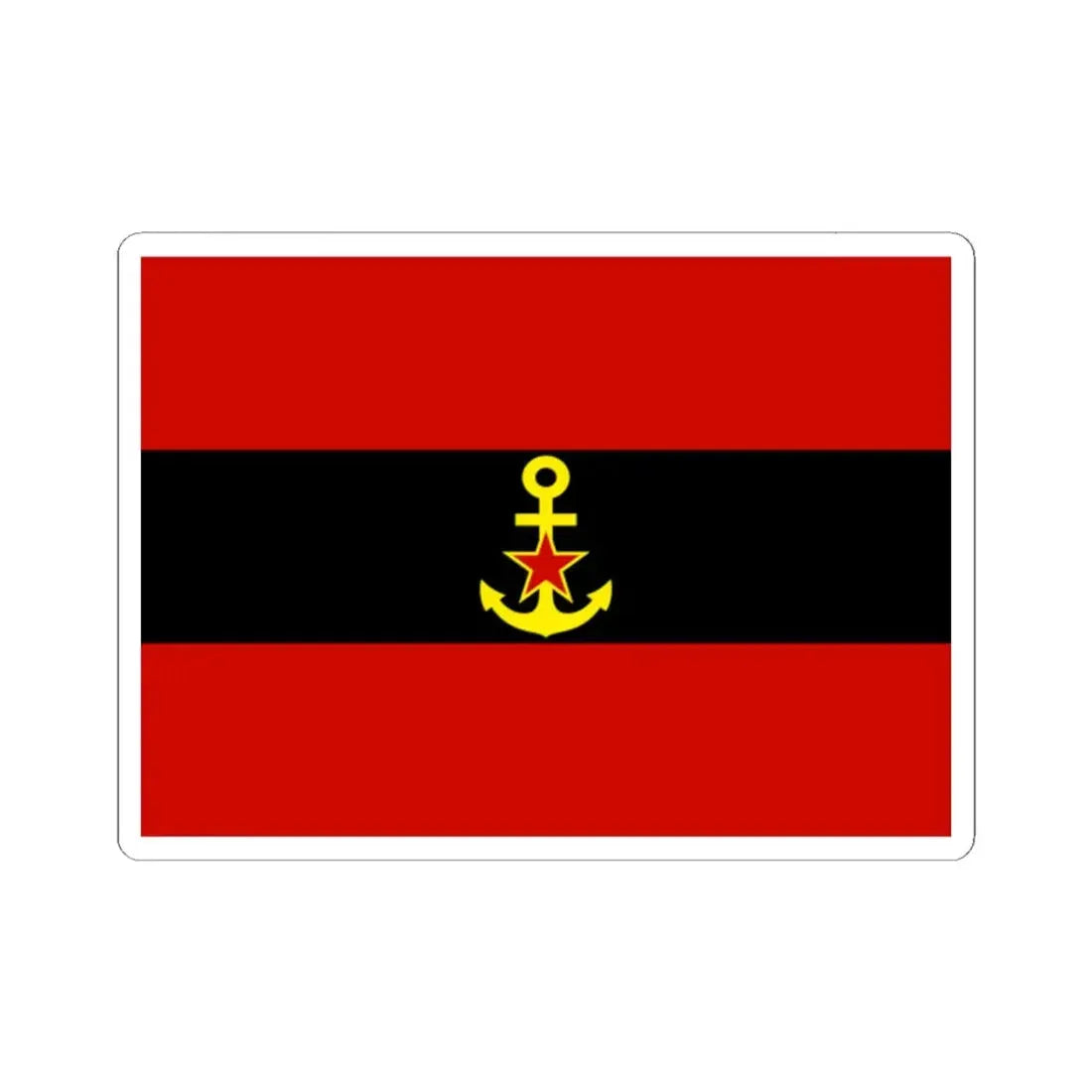 Naval Ensign of Albania 1946 to 1954 - STICKER Vinyl Kiss-Cut Decal 2 Inch White - The Sticker Space