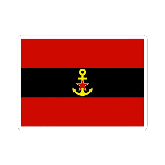 Naval Ensign of Albania 1946 to 1954 - STICKER Vinyl Kiss-Cut Decal 2 Inch White - The Sticker Space