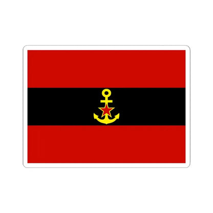 Naval Ensign of Albania 1946 to 1954 - STICKER Vinyl Kiss-Cut Decal 3 Inch White - The Sticker Space