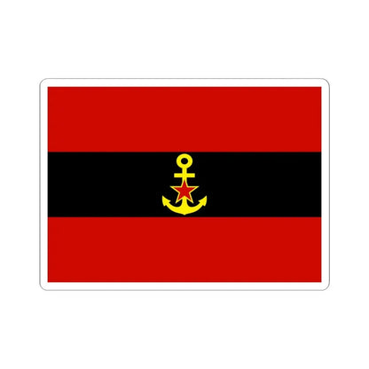 Naval Ensign of Albania 1946 to 1954 - STICKER Vinyl Kiss-Cut Decal 4 Inch White - The Sticker Space