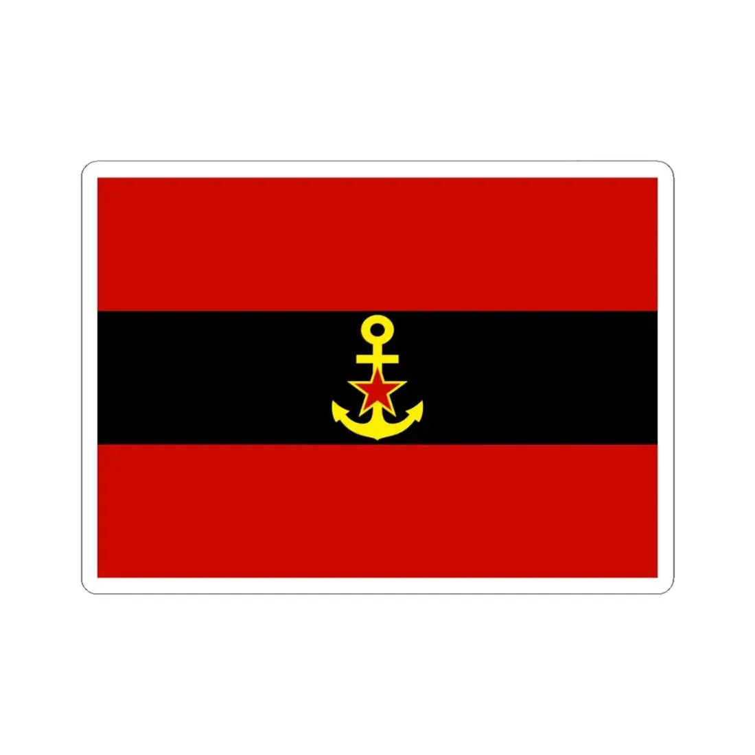 Naval Ensign of Albania 1946 to 1954 - STICKER Vinyl Kiss-Cut Decal 6 Inch White - The Sticker Space