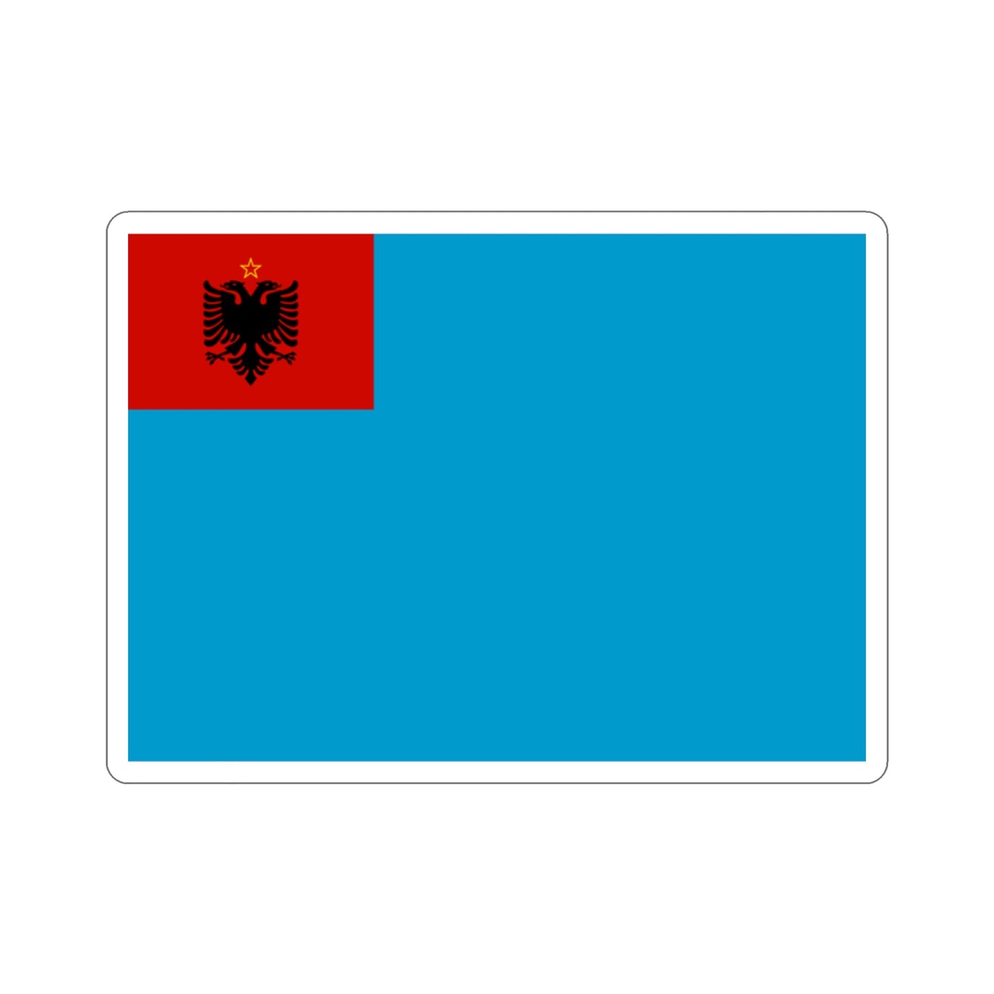 Naval Ensign of Albania 1954 to 1958 STICKER Vinyl Die-Cut Decal-2 Inch-The Sticker Space