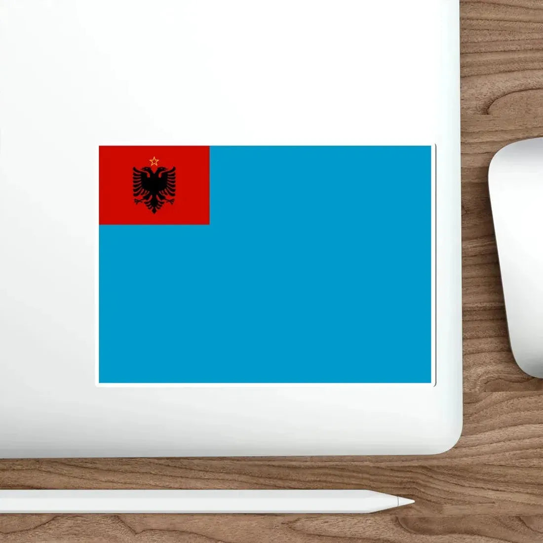 Naval Ensign of Albania 1954 to 1958 STICKER Vinyl Die-Cut Decal - The Sticker Space