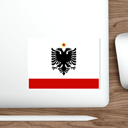 Naval Ensign of Albania 1958 to 1992 STICKER Vinyl Die-Cut Decal-The Sticker Space