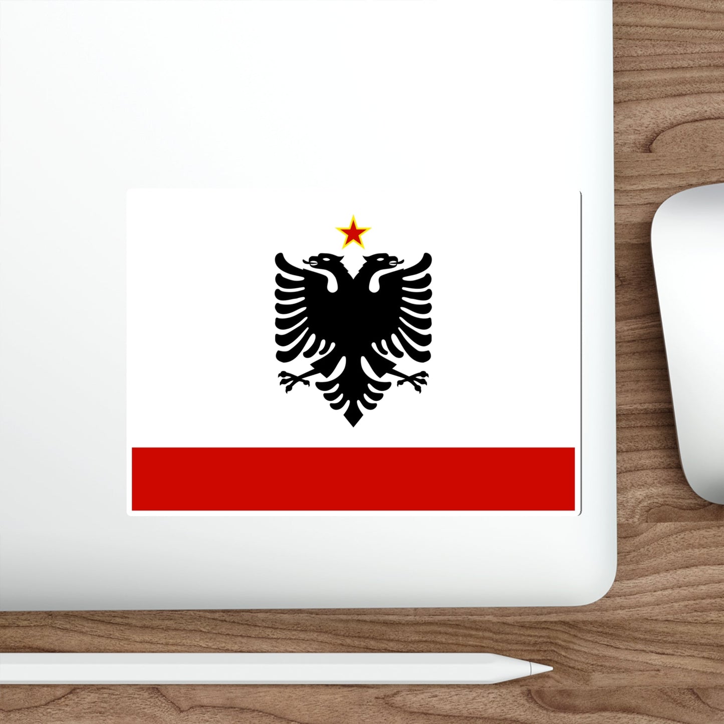 Naval Ensign of Albania 1958 to 1992 STICKER Vinyl Die-Cut Decal-The Sticker Space