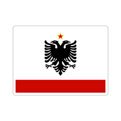 Naval Ensign of Albania 1958 to 1992 STICKER Vinyl Die-Cut Decal-3 Inch-The Sticker Space