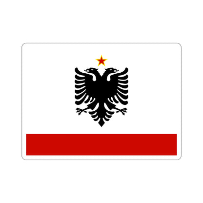 Naval Ensign of Albania 1958 to 1992 STICKER Vinyl Die-Cut Decal-4 Inch-The Sticker Space