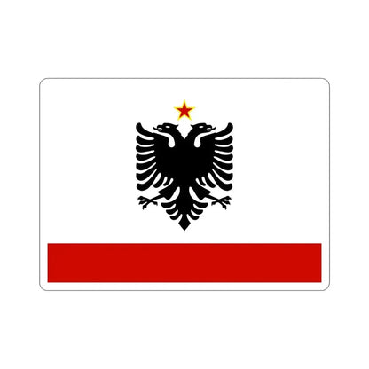 Naval Ensign of Albania 1958 to 1992 STICKER Vinyl Die-Cut Decal 4 Inch - The Sticker Space