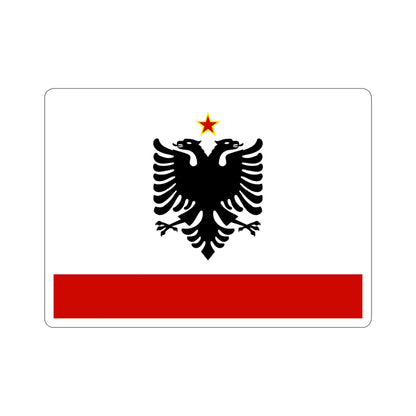 Naval Ensign of Albania 1958 to 1992 STICKER Vinyl Die-Cut Decal-5 Inch-The Sticker Space