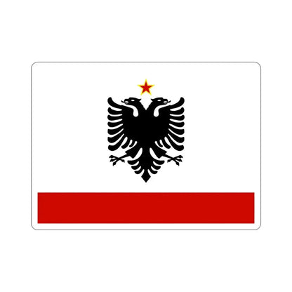 Naval Ensign of Albania 1958 to 1992 STICKER Vinyl Die-Cut Decal 5 Inch - The Sticker Space