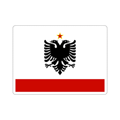 Naval Ensign of Albania 1958 to 1992 STICKER Vinyl Die-Cut Decal-6 Inch-The Sticker Space